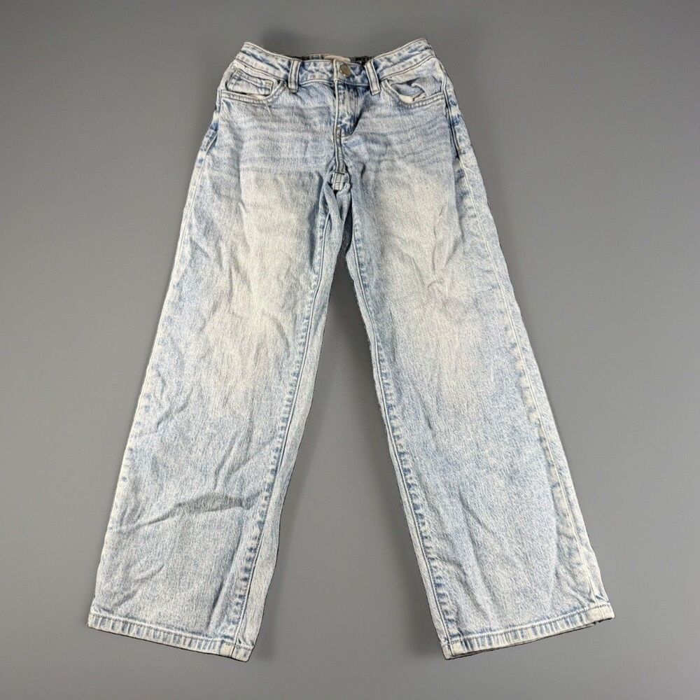 BKE Youth Mini Taylor Girls Baggy Stretch Jeans Size 8R Light Wash Blue Denim